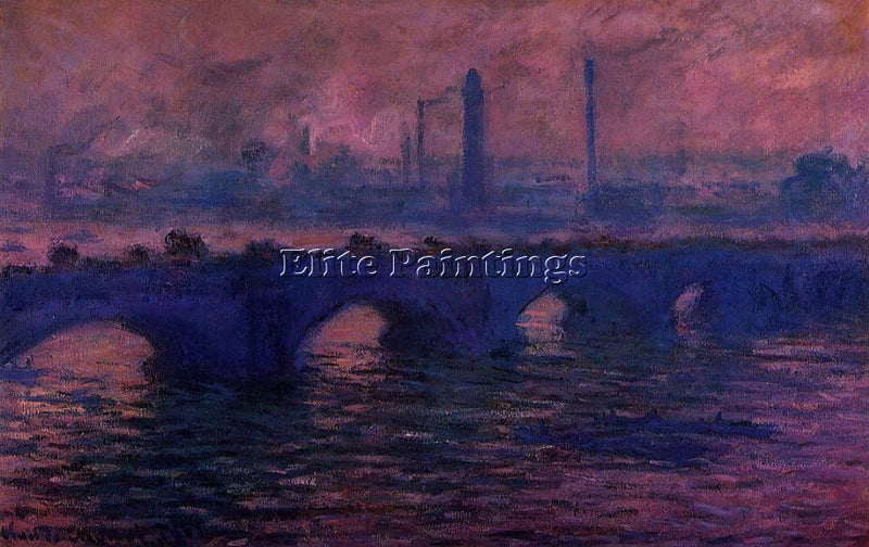 CLAUDE MONET WATERLOO BRIDGE OVERCAST WEATHER 1 ARTIST PAINTING REPRODUCTION OIL
