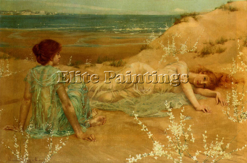 STOTT EDWARD STOTT WILLIAM IDLERS ARTIST PAINTING REPRODUCTION HANDMADE OIL DECO