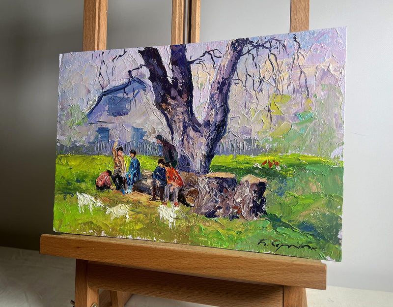 Oil painting May day in the village Boris Serdyuk