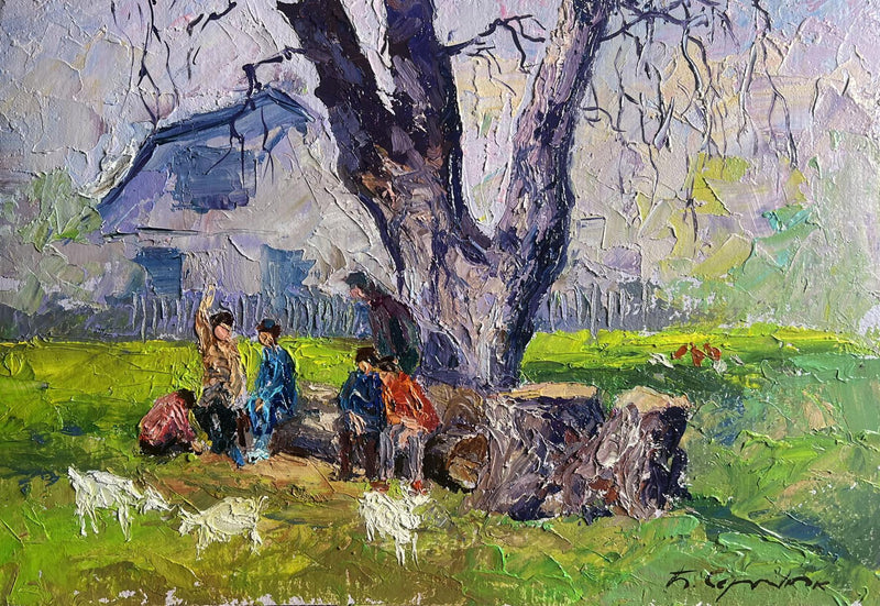 Oil painting May day in the village Boris Serdyuk