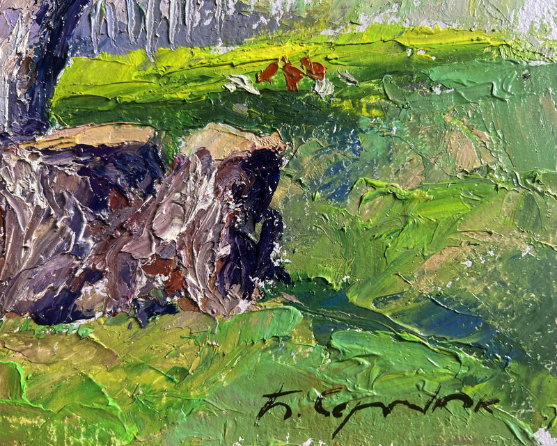 Oil painting May day in the village Boris Serdyuk