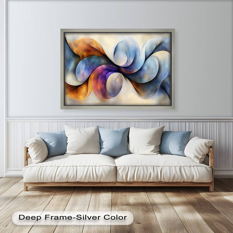 Abstract Swirl Elegance – Modern Flowing Oil Painting
