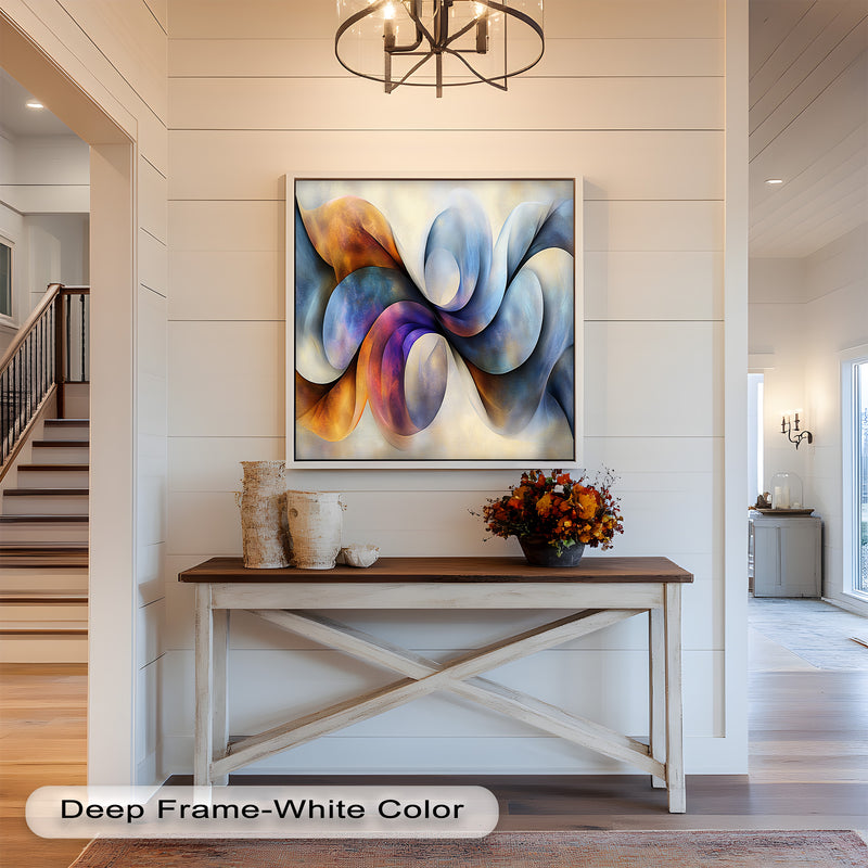 Abstract Swirl Elegance – Modern Flowing Oil Painting