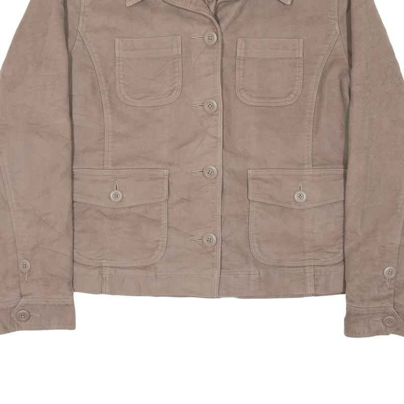 LL BEAN Blazer Velvet Jacket Brown Womens M
