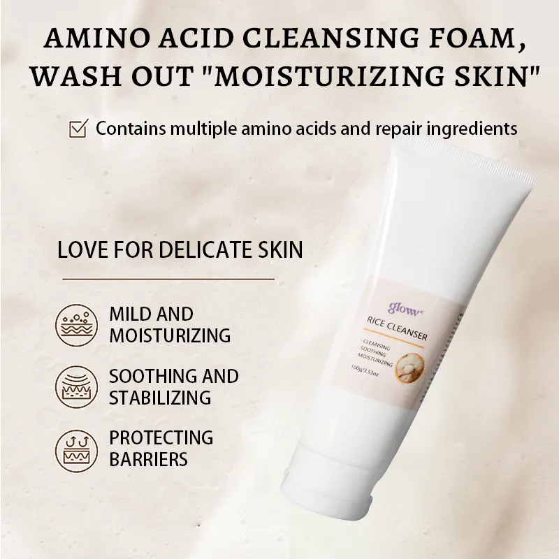 Rice Amino Acid Cleanser100g: Gentle, Non-Irritating, Hydrating Cleanser - Gloww Beauty
