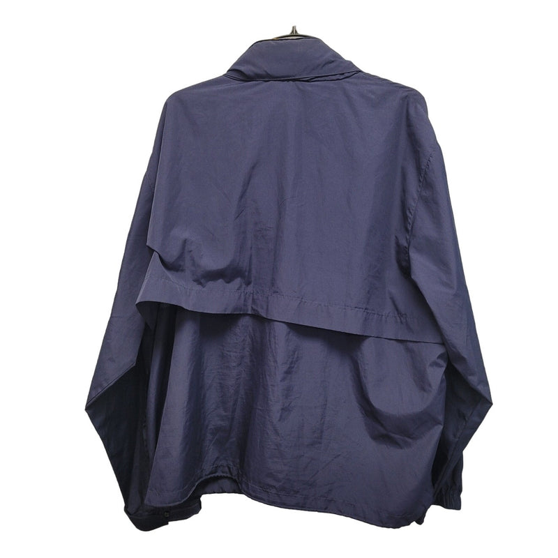 Eddie Bauer Mens XXL Long Sleeve Zip Up Hidden Hood Polyester Windbreaker Jacket
