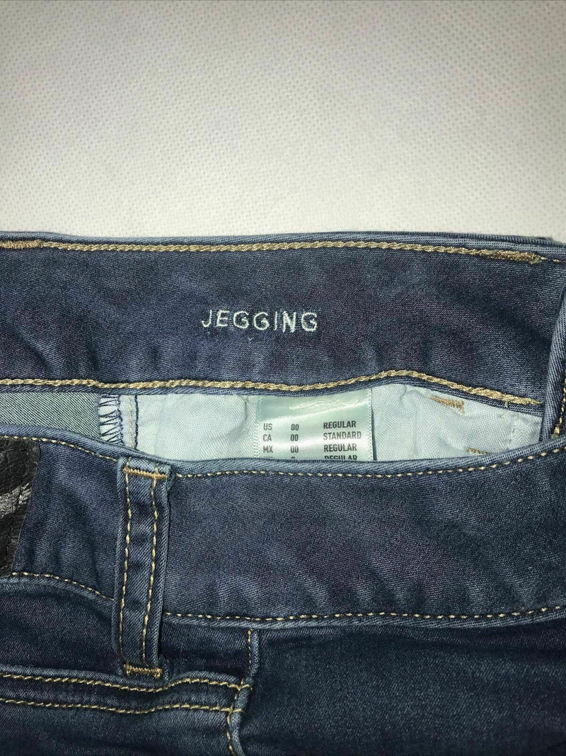 Women's Junior's American Eagle Jeans Denim Pants Size 00 Regular Jegging Super