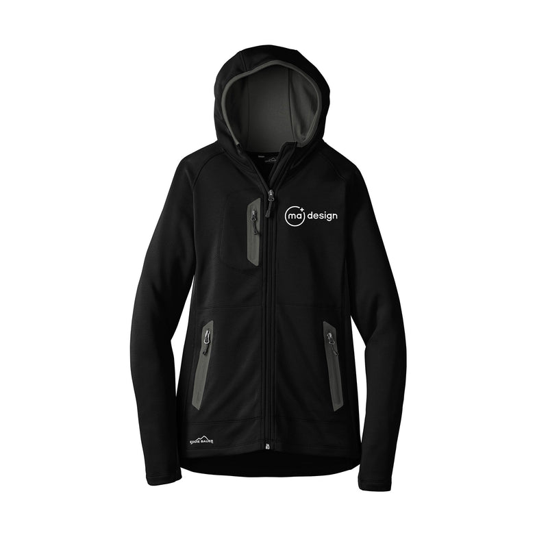 MA Design - Eddie Bauer  Ladies Sport Hooded Full-Zip Fleece Jacket