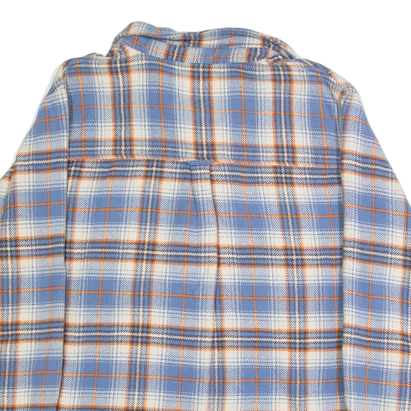 AMERICAN EAGLE Mens Shirt Blue Check Long Sleeve S