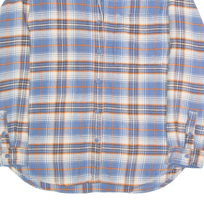 AMERICAN EAGLE Mens Shirt Blue Check Long Sleeve S