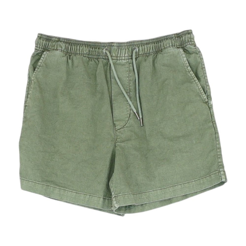 Green Solid Shorts