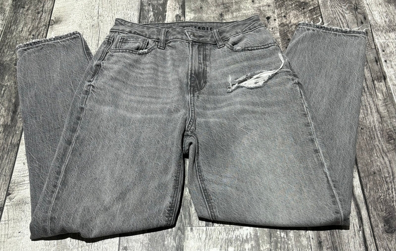 American Eagle light grey high rise ripped mom jeans - Hers size 0