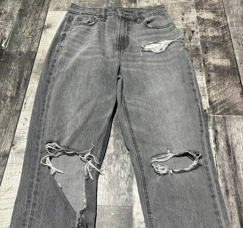 American Eagle light grey high rise ripped mom jeans - Hers size 0