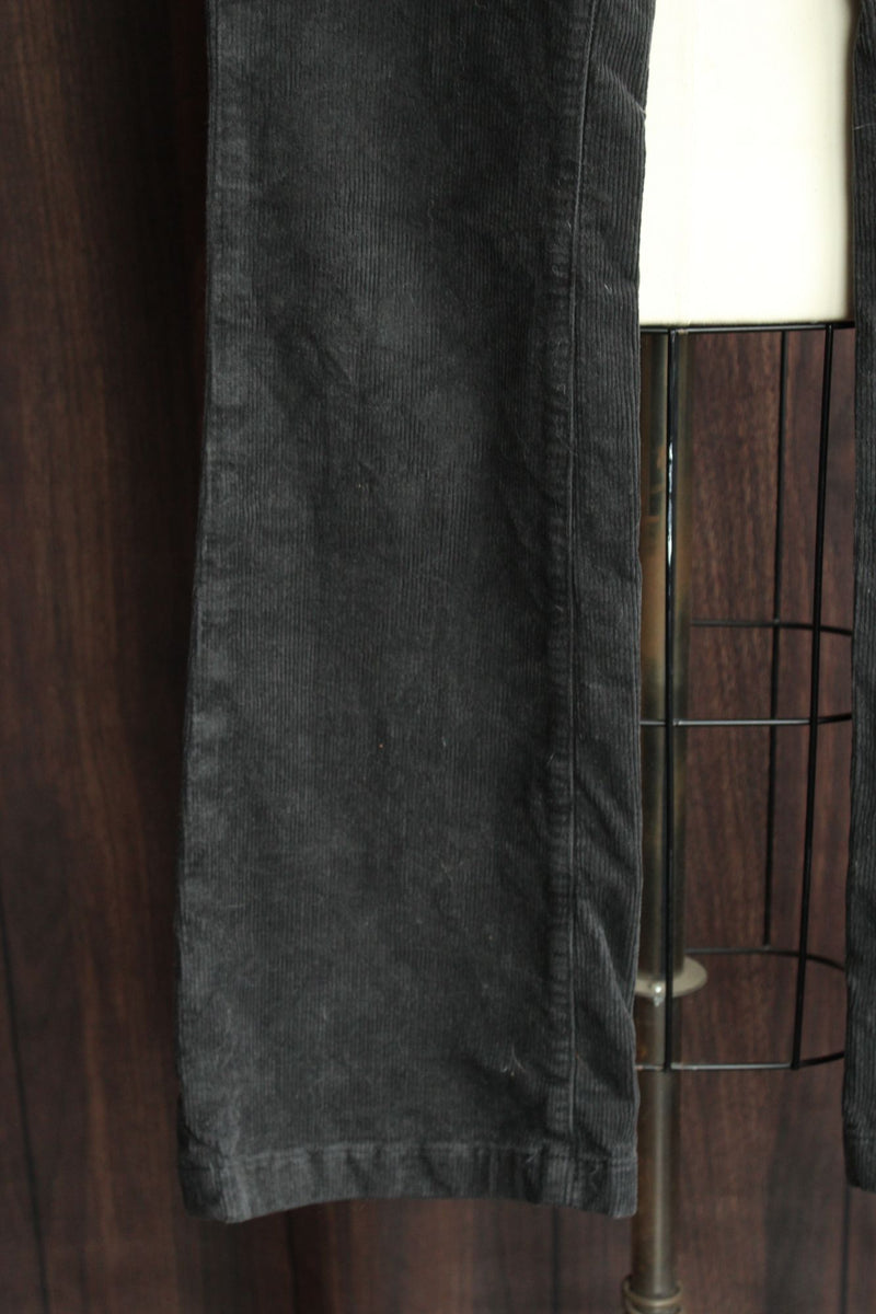 American Eagle Womens Corduroy Pants, Size 8 Long, Black Stretch Kick Boot Cut