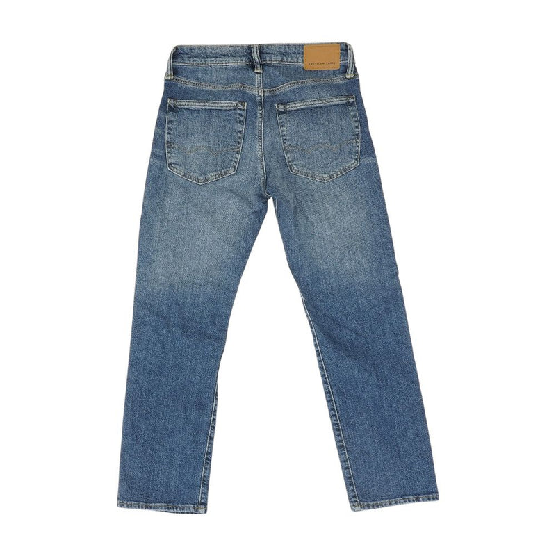 Blue Solid Straight Jeans