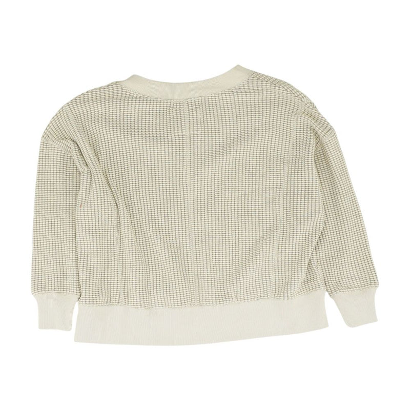 Beige Solid V-Neck Sweater