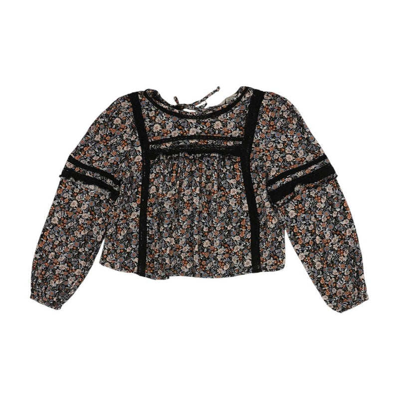 Multi Floral Long Sleeve Blouse