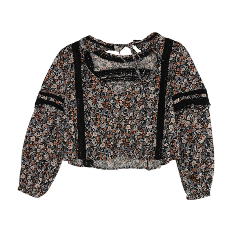 Multi Floral Long Sleeve Blouse