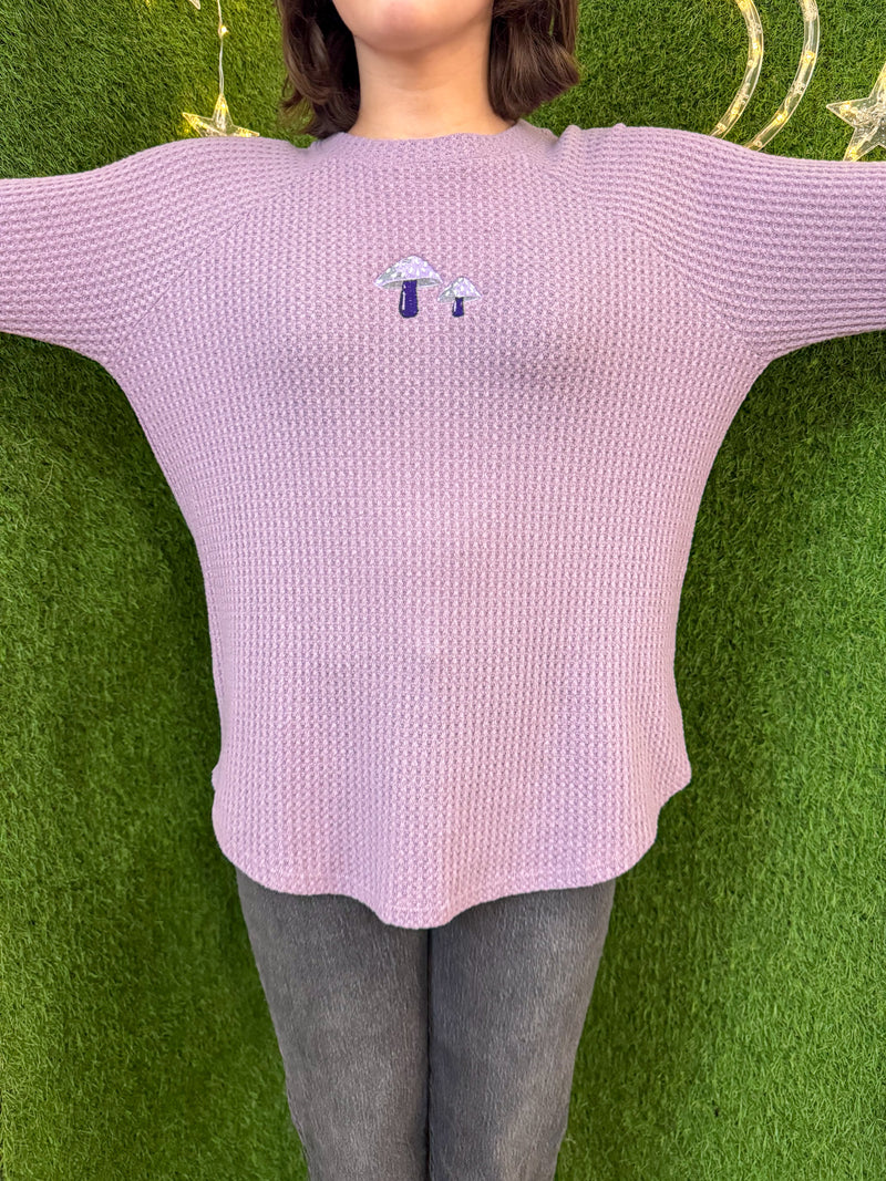 Mushroom Duo Purple Thermal Long Sleeve S