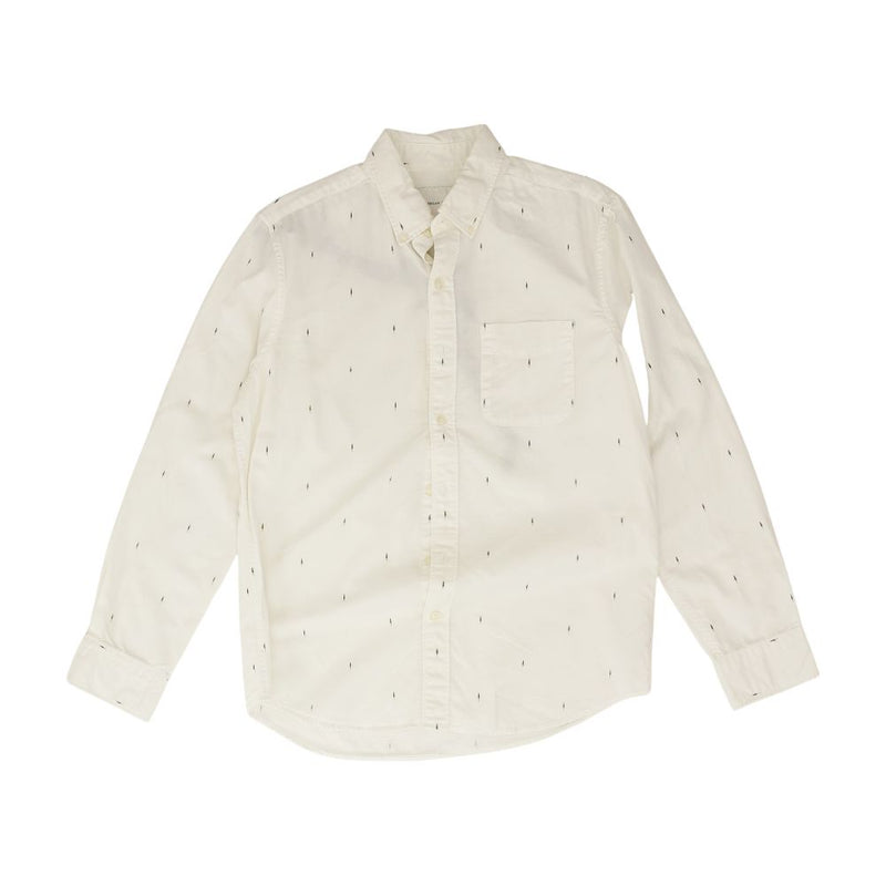 White Misc Long Sleeve Button Down