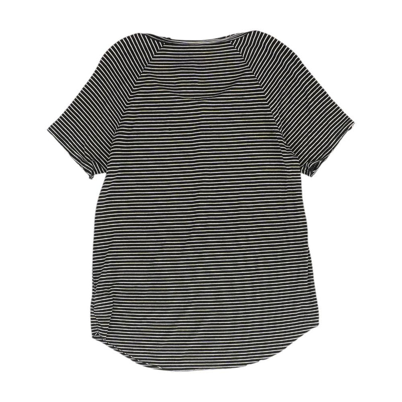 Black Striped V Neck T-Shirt