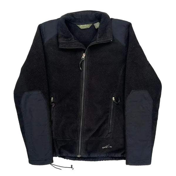 Eddie Bauer Fleece Jacket - Medium Black Polyester