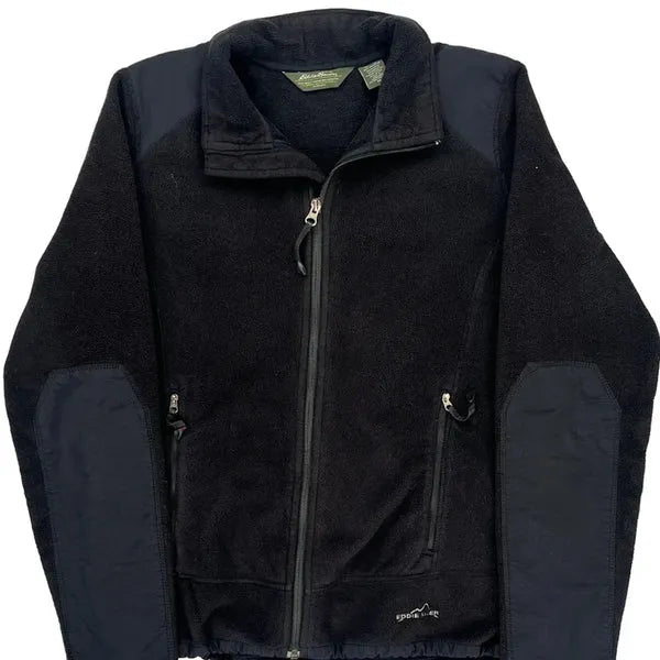 Eddie Bauer Fleece Jacket - Medium Black Polyester