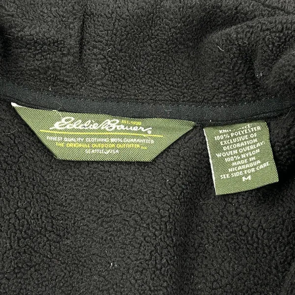 Eddie Bauer Fleece Jacket - Medium Black Polyester