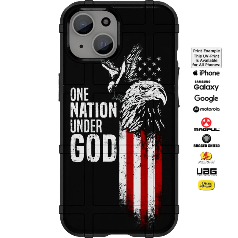 One Nation Under God American Eagle Custom Printed Case Design for Apple, Samsung, Google & Motorola Phone Models