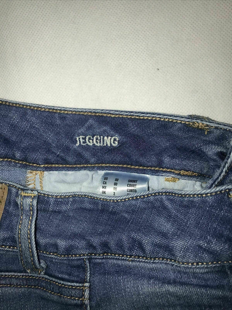 Women's Junior's American Eagle Jeans Denim Pants Size 00 Short Jegging Stretch