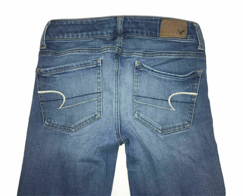 Women's Junior's American Eagle Jeans Denim Pants Size 00 Short Jegging Stretch