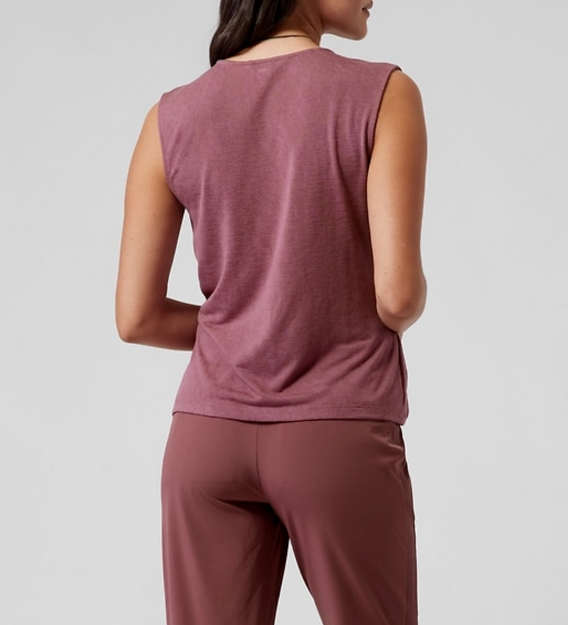 Athleta Tawny Rose Sleeveless Breezy Wrap Top Tank