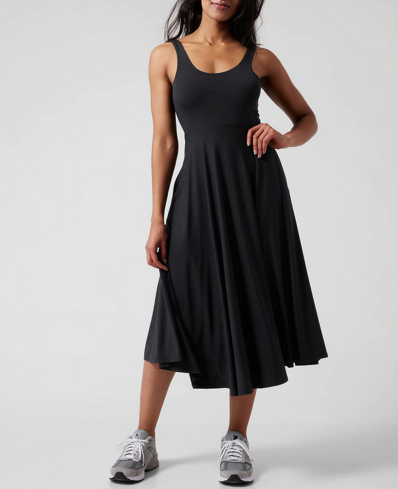 Athleta Black Santorini Midi Dress