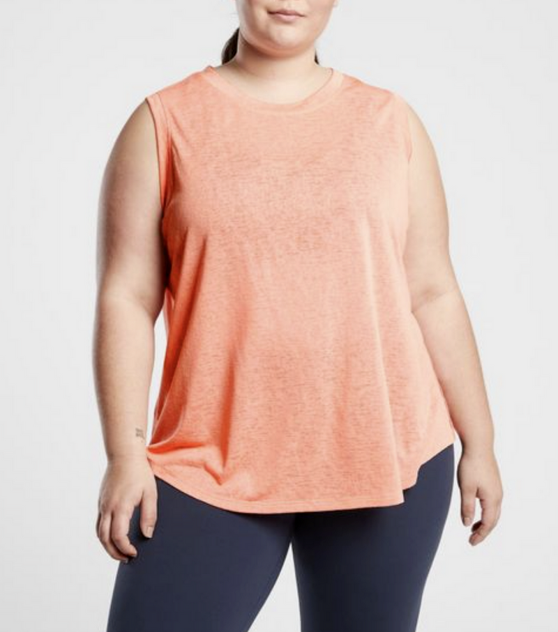 Athleta Coral Peach Sleeveless Breezy Top Tank