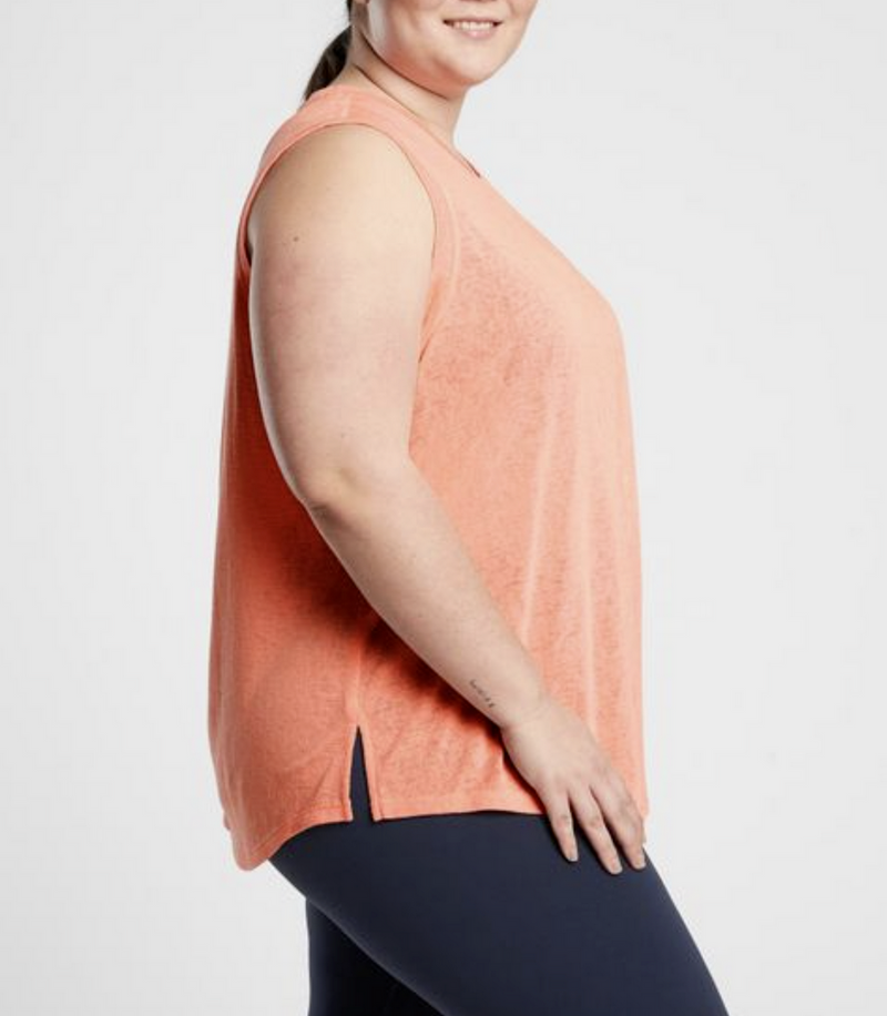 Athleta Coral Peach Sleeveless Breezy Top Tank