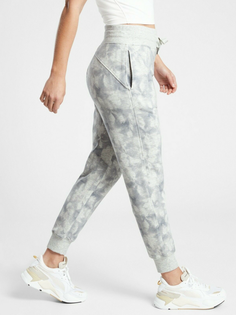 Athleta Serene Light Grey Drawstring Waistband Balance Jogger