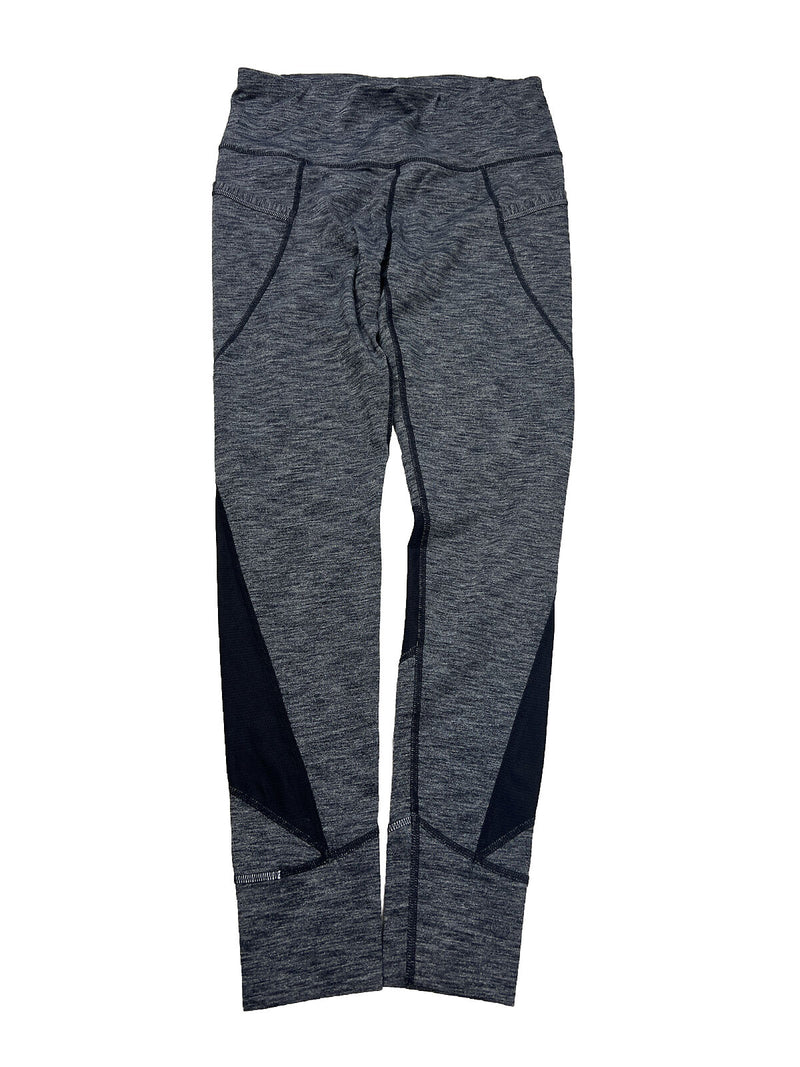 Athleta Women's Gray Relay Tight Yoga Mesh Ankle Leggings W/ Pockets- S
