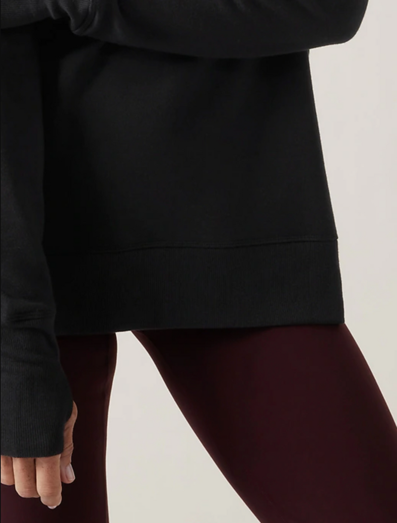 Athleta Black Soft Coaster Luxe V-Neck Sweatshirt