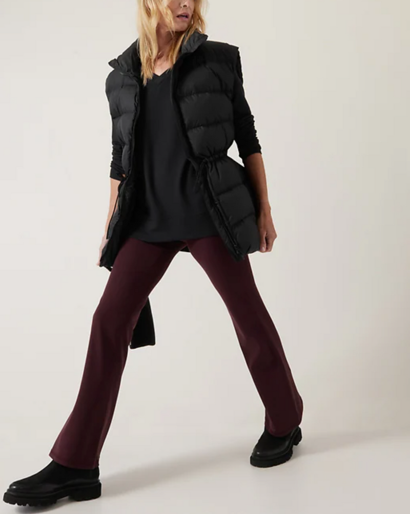 Athleta Black Soft Coaster Luxe V-Neck Sweatshirt