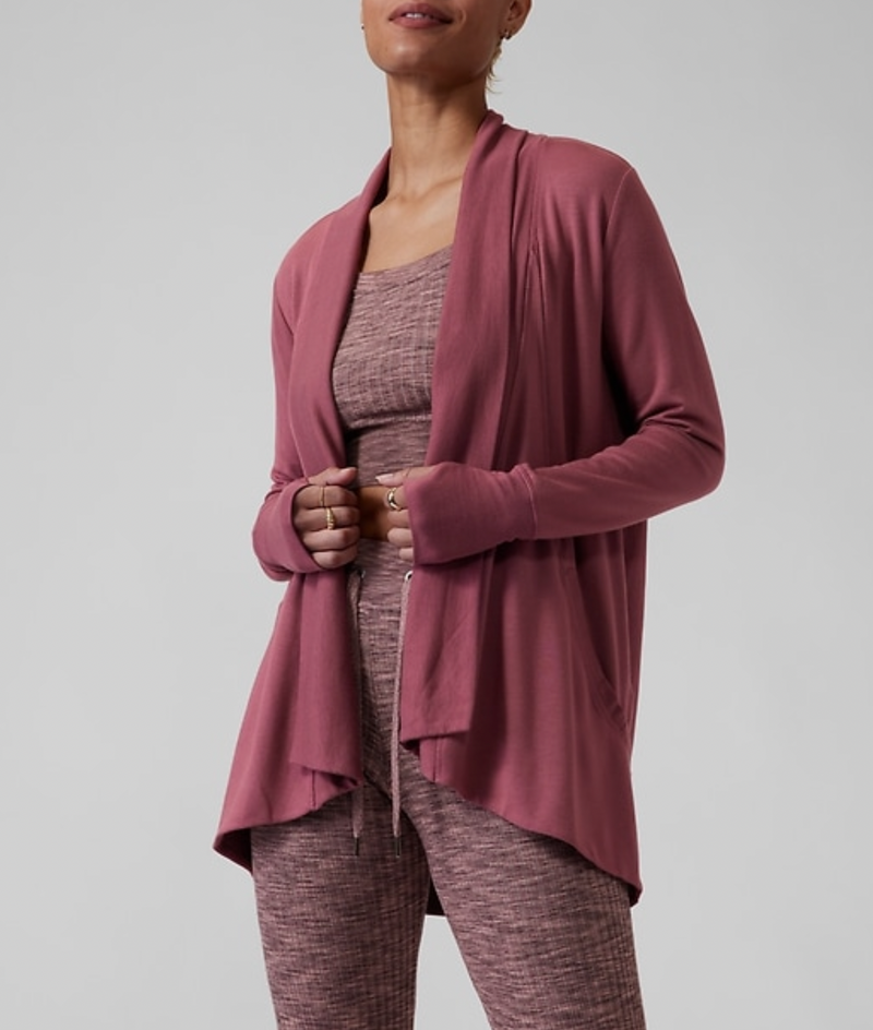 Athleta Tawny Rose Nirvana Pranayama Wrap Cardigan