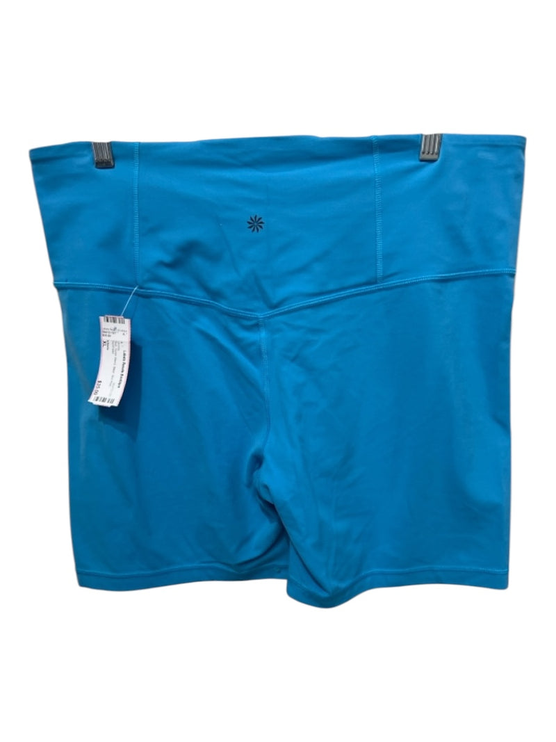 Athleta Size XL Blue Nylon Blend Biker Mid Rise Shorts