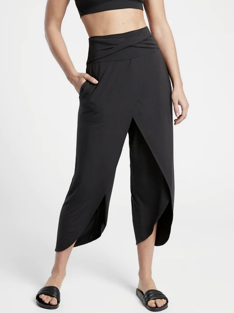 Athleta Black Soft Lounge Elastic Waist Yoga Release Pant