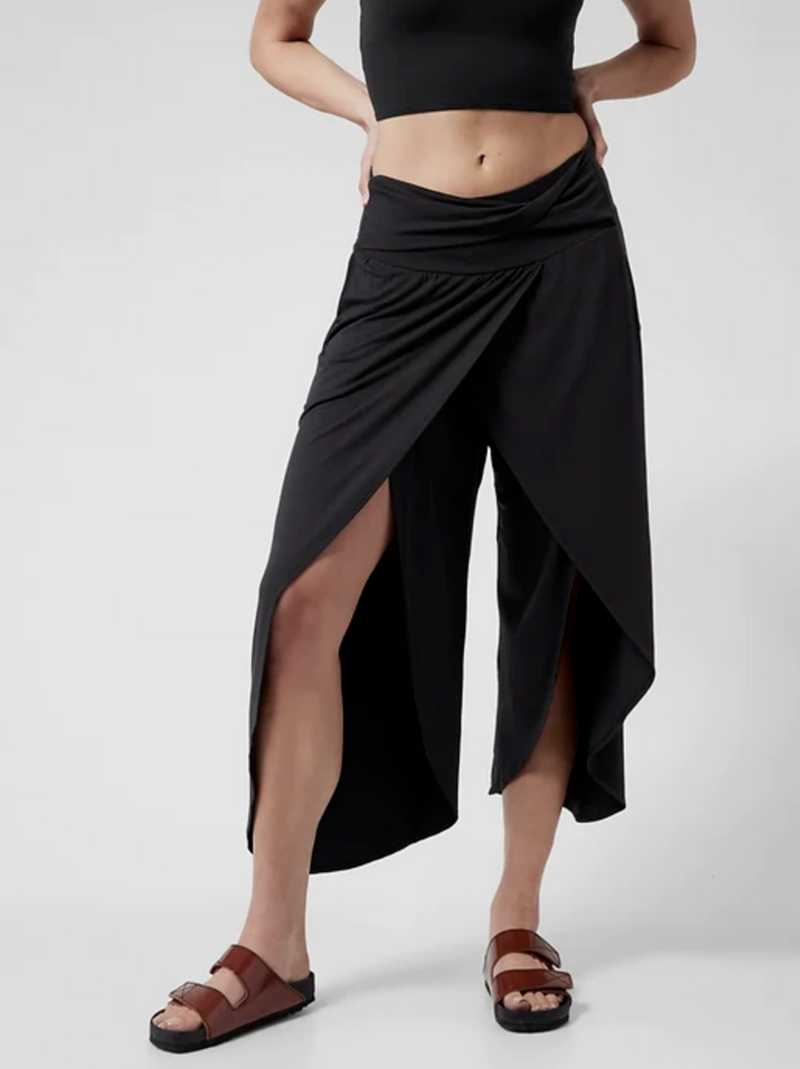 Athleta Black Soft Lounge Elastic Waist Yoga Release Pant