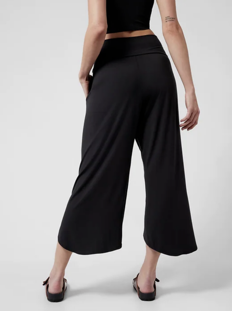 Athleta Black Soft Lounge Elastic Waist Yoga Release Pant