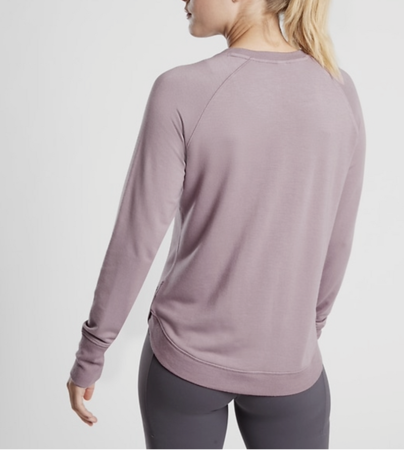 Athleta Beyond Soft Dogwood Mauve Mindset Sweatshirt Top