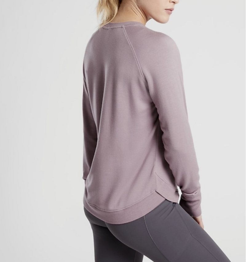 Athleta Beyond Soft Dogwood Mauve Mindset Sweatshirt Top