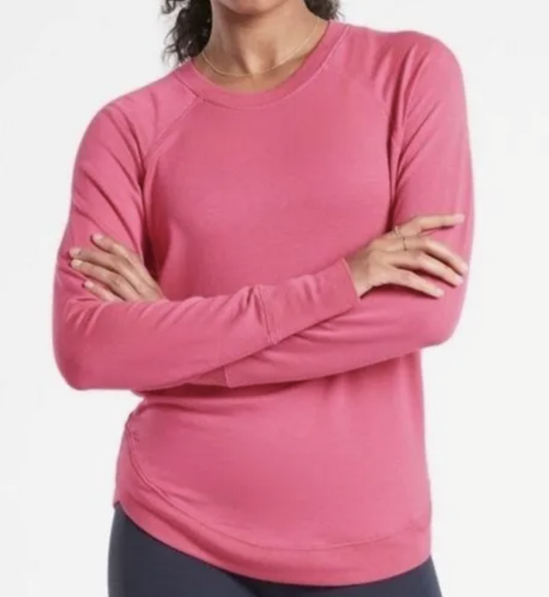 Athleta Beyond Soft Pink Mindset Sweatshirt Top