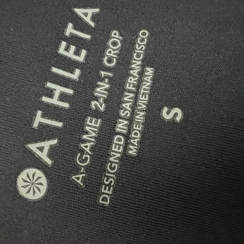 Athleta Small AGame 2 in 1 Crop Black Skirt
