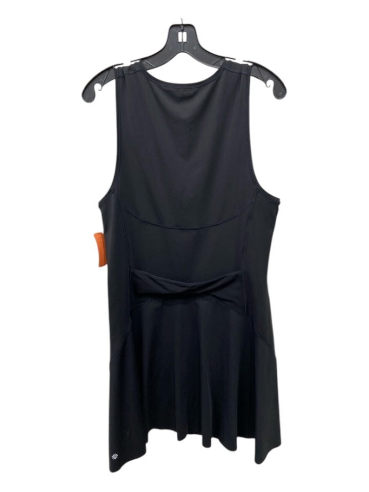 Athleta Size XL Black Polyester & Elastane Sleeveless 1/4 Zip Athletic Dress