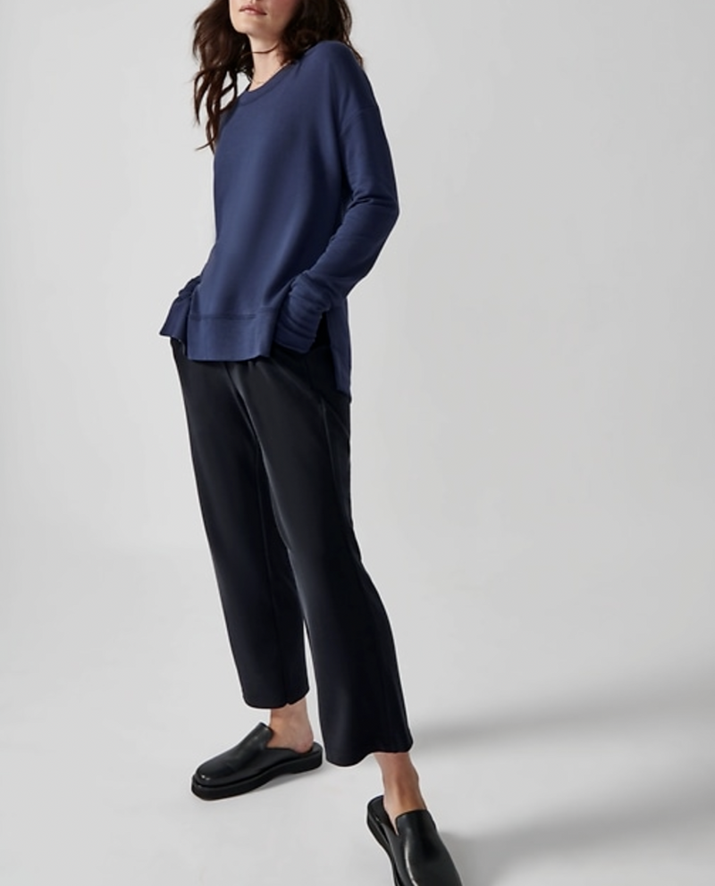 Athleta Black Seasoft Straight Cropped Pant